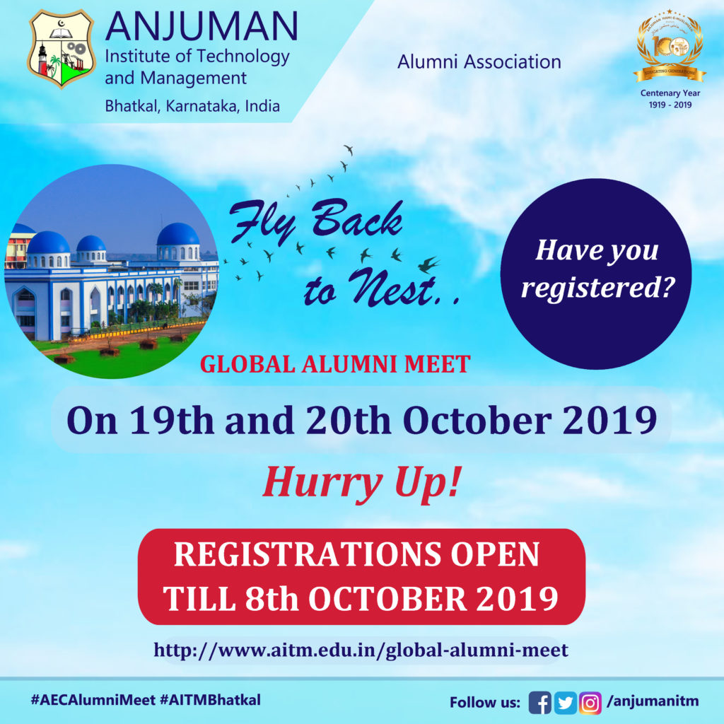 Register for Alumni Meet before Oct 8th